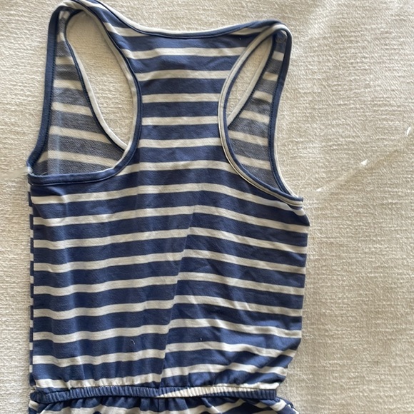 Blue and white romper with pockets! - Picture 3 of 3